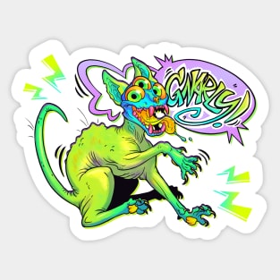 Gnarly Cat Sticker